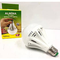 Лампа аварійна акумуляторна світлодіодна ALMINA 15W стандартний патрон, фото 2