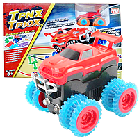 Игрушечный трек для машинок Trix Trux, Монстр Трак + Трасса, Красная / Гоночный автотрек конструктор