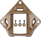 Металева платформа кріплення NVG Mount зірка на тактичний шолом - Coyote, фото 3