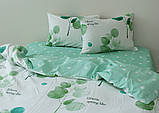 Сатин Євро комплект постільної білизни ТМ TAG натуральна бавовна з компаньйоном S450, фото 3