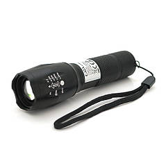 DR-ліхтар ручний CATA CT-8025, 1LED Cree XM-L T6, 10W, 5 режимів, ZOOM, 18650/3400 вбудований, Black, IP44,