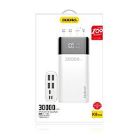 Зовнішній акумулятор Power Bank Dudao 4x USB 30000mAh с LCD 4A