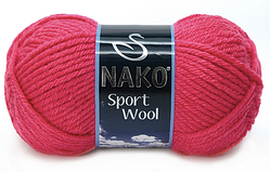 Пряжа Sport Wool-10116 ягідний