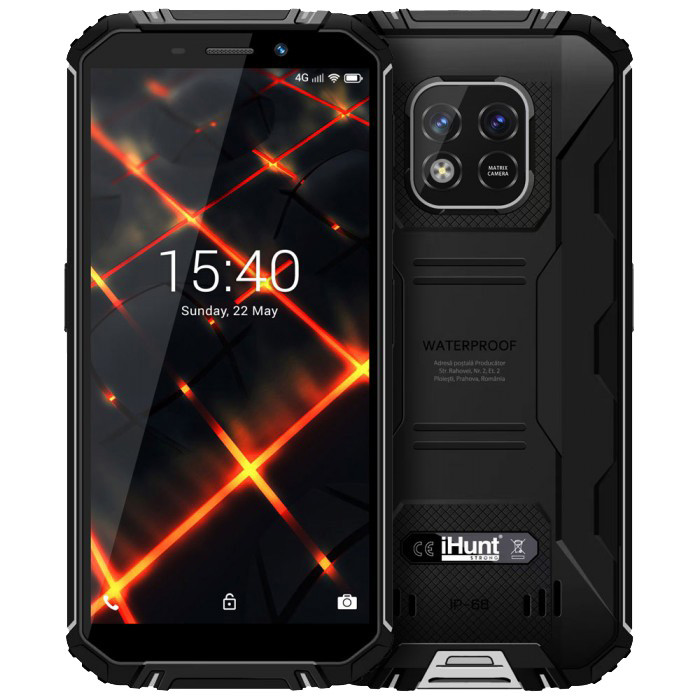 Протиударний телефон захищений водонепроникний смартфон iHunt Titan P13000 2022 Black - 4/32 Гб, 12500 мАч
