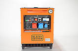 Дизельний генератор 5,7 кВт Black + Decker BXGND7900E трифазний., фото 2