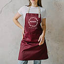 Кухонний фартух жіночий з кишенею ''МАМА'' напис в віночку, фото 2