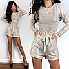 Ошатний комбінезон з шортами та поясом блискітки, фото 6