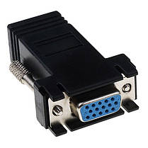 Перехідник адаптер Alitek VGA Female — RJ45 Female (мама-мама), фото 6