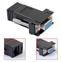 Перехідник адаптер Alitek VGA Female — RJ45 Female (мама-мама), фото 3
