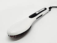 Гребінець-випрямляч фен прасок масажна щітка плоский для укладання волосся LUXIS, фото 2