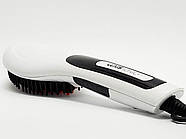 Гребінець-випрямляч фен прасок масажна щітка плоский для укладання волосся LUXIS, фото 5