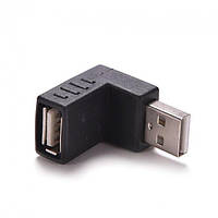 Перехідник штекер USB A — гніздо USB A, кутовий