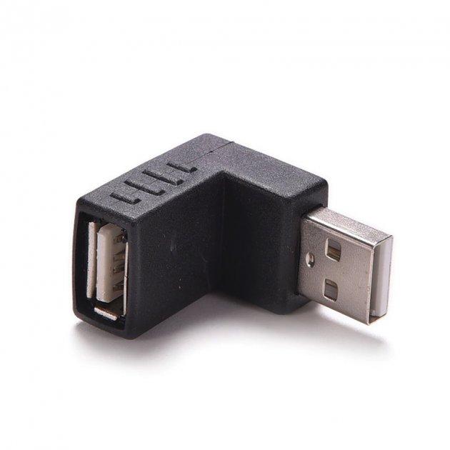 Переходник штекер USB A- гнездо USB A, угловой: продажа, цена в Кривом ...