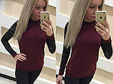 Трикотажна кофтина з гіпюровими рукавами, фото 2