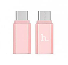 Перехідник Hoco UA8 Type-C на Micro-USB Adapter Rose Gold/Рожевий, фото 2