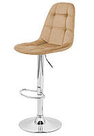 Стильний зручний барний стілець м'який зі спинкою для кафе, бару, ресторану Спліт Ю Бар ніжка DL ТМ Richman