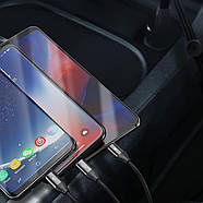 Кабель 3в1 MicroUSB+Lightning+Type-C Baseus 3.5A Car Co-sharing 1м (чорний), фото 3
