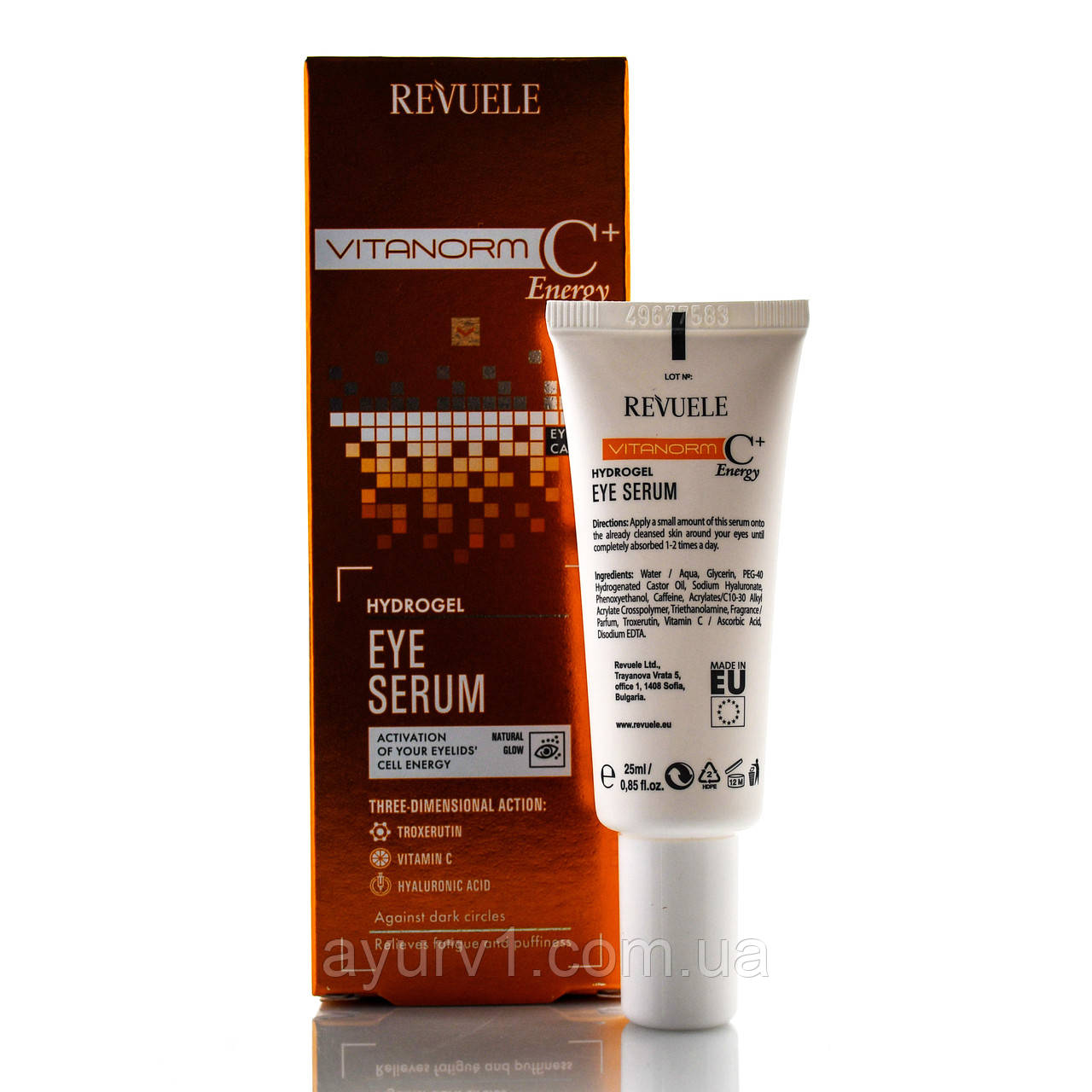 Гідрогелева сироватка для шкіри навколо очей з вітаміном С, Hydrogel Eye Serum Vitanorm C, Revuele, 25 ml