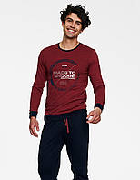 Пижама мужская футболка длинный рукав и брюки с манжетами Henderson Польша 40033