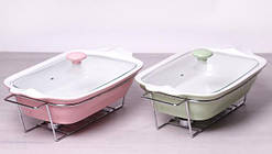 Марміт Kamille Food Warmer керамічна кольорова форма 2.3 л 38 см із підігрівом