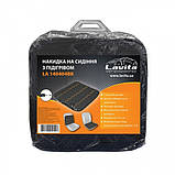 Накидка з підігрівом сидіння переднього чорна 12 В, 36 Вт 43x43 см Lavita, фото 2