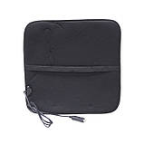 Накидка з підігрівом сидіння переднього чорна 12 В, 36 Вт 43x43 см Lavita, фото 3