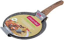 Сковорода для млинців Kamille Grey Marble Ø 24 см індукційна з антипригарним покриттям