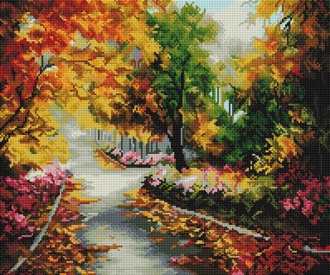 Картина стразами ColorArt Кольорова осінь (CLR-SP041) 40 х 50 см (Без підрамника)