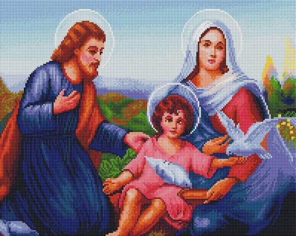 Картина стразами ColorArt Свята родина (CLR-PSP042) 40 х 50 см (На підрамнику)