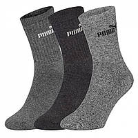 Чоловічі Шкарпетки Puma 3 Pack Crew Anthracite/Grey