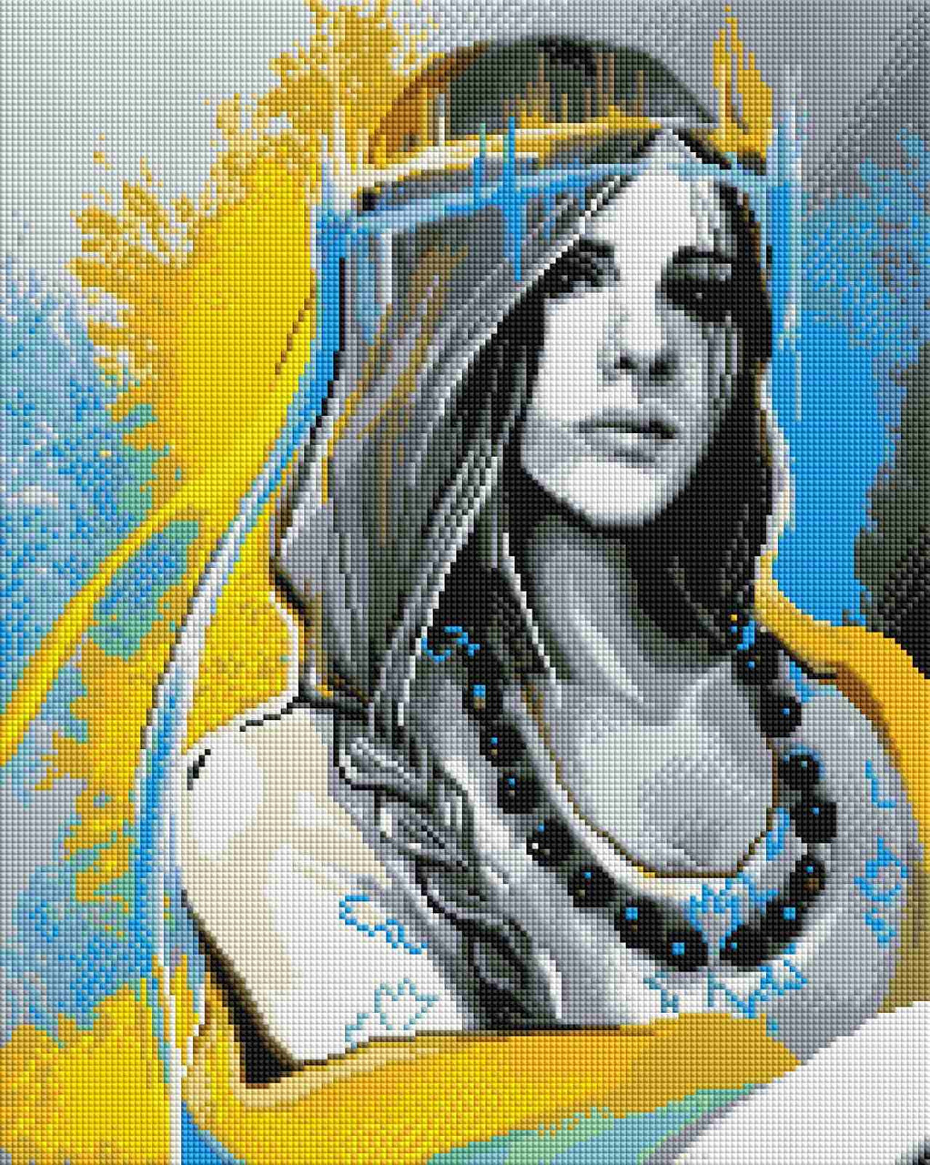 Картина стразами ColorArt Дівчина українка (CLR-SP107) 40 х 50 см (Без підрамника)