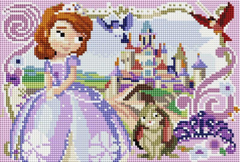 Картина стразами ColorArt Принцеса Софія (CLR-PDT700) 20 х 30 см (На підрамнику)
