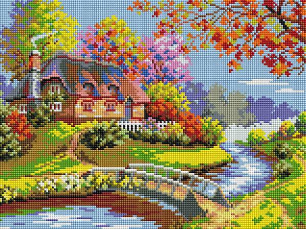 Картина стразами ColorArt Красивий пейзаж (CLR-DT713) 20 х 30 см (Без підрамника)
