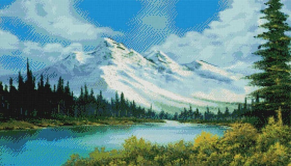 Картина стразами ColorArt Засніжені Альпи (CLR-SS805) 40 х 70 см (Без підрамника)