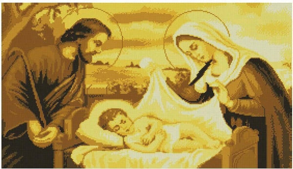 Картина стразами ColorArt Свята родина золота (CLR-SS806) 40 х 70 см (Без підрамника), фото 1