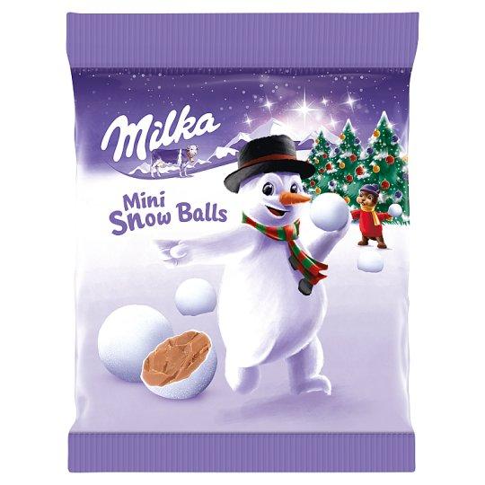 Шоколадні цукерки Milka Mini Snow Balls Alpine Milk Chocolate 100g