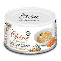 Корм для кішок Cherie (Шері) 80 г для підтримки сечовивідних шляхів зі шматочками курки та гарбуза в соусі