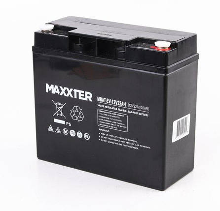 Акумуляторна батарея Maxxter MBAT-EV-12V22AH, фото 1