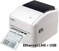 Термопринтер Xprinter XP-420B принтер этикеток, наклеек и штрих-кодов 108мм Ethernet (LAN) + USB для Новой почты