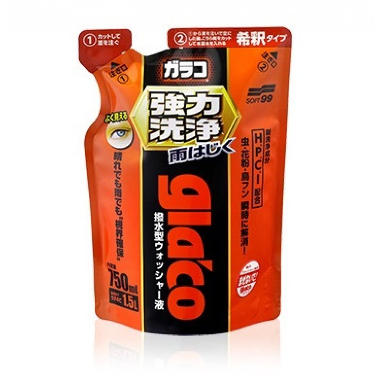 Soft99 Glaco Powerful Washer Liquid - Омивна рідина для скла, 750 мл