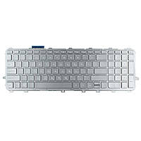 Клавиатура для HP Envy TouchSmart 15-J 15T-J 15Z-J 17-J 17T-J series, RU/UA, (серебристая, с подсветкой)