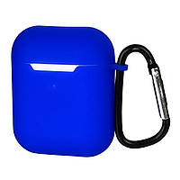 DR Чехол силиконовый с карабином для Apple AirPods/ AirPods 2 цвет 03 синий