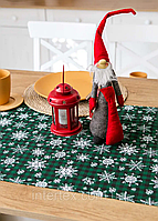 Дорожка-скатерть для сервировки праздничного новогоднего стола, раннер для декора рождественского застолья