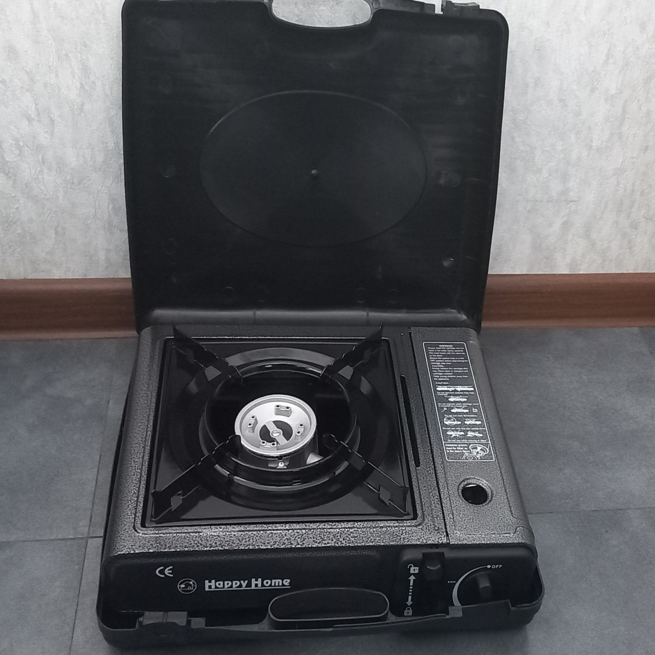 Туристична портативна газова плита + перехідник під балон .2-в-1 для кемпінгу, фото 1