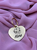 Адресник-медальон для собак и кошек "сердце"