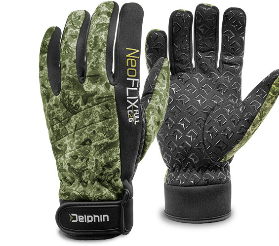 Рукавиці неопренові флісові Neoprene fleece gloves Delphin NeoFLIX  ⁇  XL