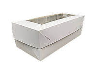 Коробка подарочная 330х150х110 белая с окном