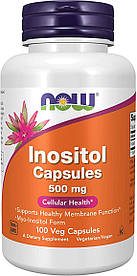 Інозитол у капсулах 500 мг NOW Foods 100 вегетаріанських капсул
