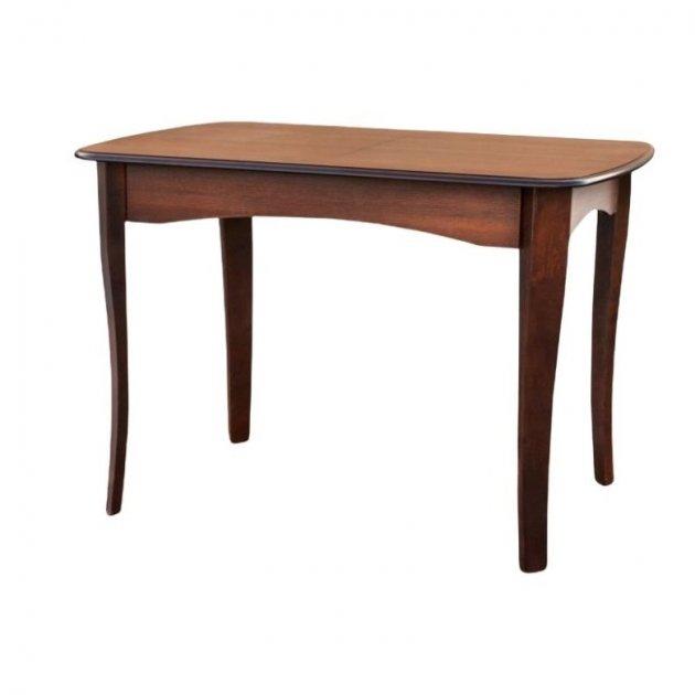 Стіл обідній дерев'яний Челсі стільниця розкладна МДФ шпон Горіх темний 108/140*73 см (Мікс-Мебель ТМ)