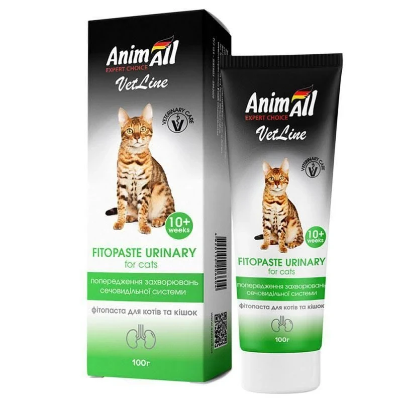 Фітопаста Urinary для сечовивідної системи Анімал Ветлайн Урінарі (AnimAll VetLine), 100 г, 150566